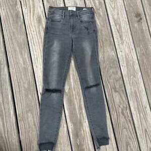 ** Frame denim Le High Skinny Raw Edge High Rise Jeans 24